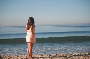 watching the crashing waves